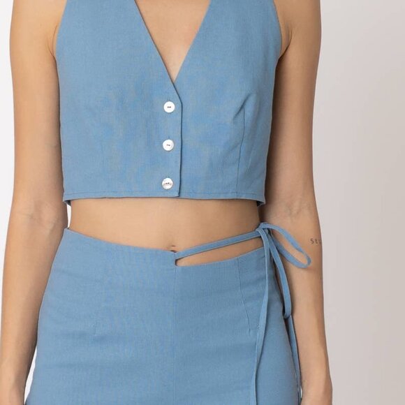 Halter Neck Vest and Pants Set - Picture 4 of 4